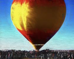 Dream Like Sky (Sunrise), Abstract Balloon Painting