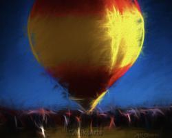 Dream Like Sky (Sunset), Abstract Balloon Painting