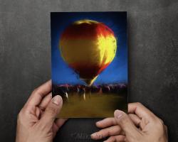 Dream Like Sky (Sunset), Abstract Balloon 5x7 Greeting Cards